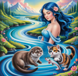 Илюстрация към приказката "Реката от думи" от Доналд Бисет.